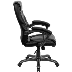 Flash Furniture Greer Ergonomic LeatherSoft Swivel High Back Executive Office Chair, Black (GO724HBKLEA)