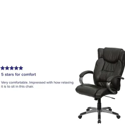 Flash Furniture Hansel Ergonomic LeatherSoft Swivel High Back Executive Office Chair, Espresso Brown (BT9088BRN)