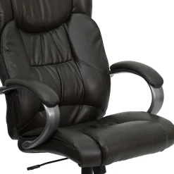 Flash Furniture Hansel Ergonomic LeatherSoft Swivel High Back Executive Office Chair, Espresso Brown (BT9088BRN)