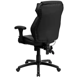 Flash Furniture Hansel Ergonomic LeatherSoft Swivel High Back Executive Office Chair, Black (BT9835H)