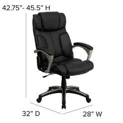 Flash Furniture Hansel Ergonomic LeatherSoft Swivel High Back Folding Executive Office Chair, Black (BT9875H)