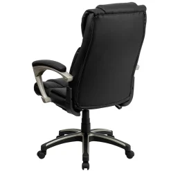 Flash Furniture Hansel Ergonomic LeatherSoft Swivel High Back Folding Executive Office Chair, Black (BT9875H)