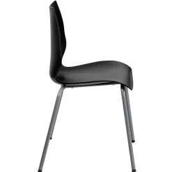 Flash Furniture HERCULES Series Plastic Stacking Chair, Black (RUT288BK)