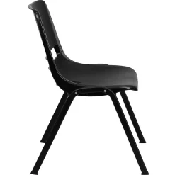 Flash Furniture Hercules Shell Ergonomic Stack Chair With Black Frame and 14