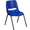 Flash Furniture HERCULES Series Plastic Kid's Shell Stack Chair, Navy/Black (RUT14NVYBK)
