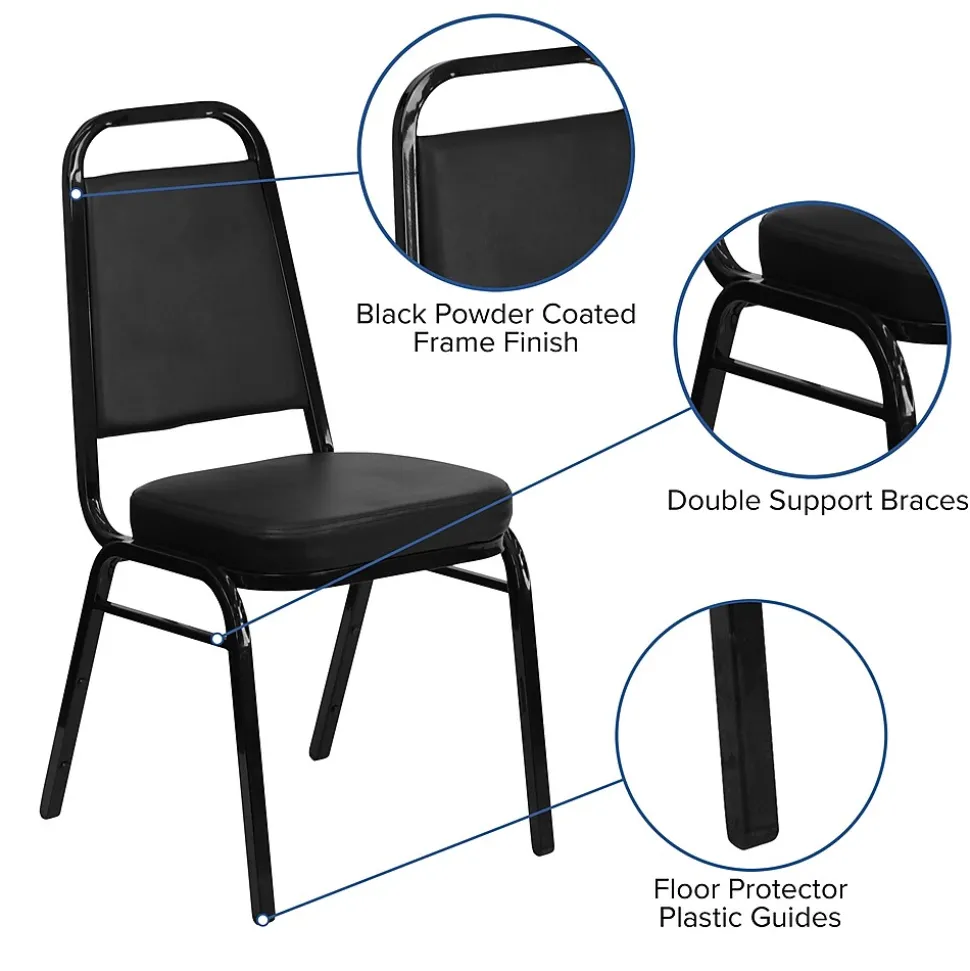 Flash Furniture HERCULES Series Vinyl Banquet Chair, Black (FD-BHF-1-GG)