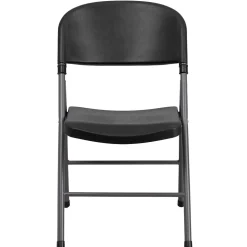 Flash Furniture HERCULES™ Plastic Armless Folding Chair, Black, 6/Pack