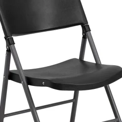 Flash Furniture HERCULES™ Plastic Armless Folding Chair, Black, 6/Pack