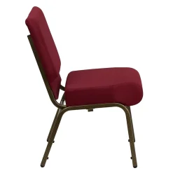 Flash Furniture HERCULES Series Fabric Church Stacking Chair, Burgundy/Gold Vein Frame (FCH2214GV369)