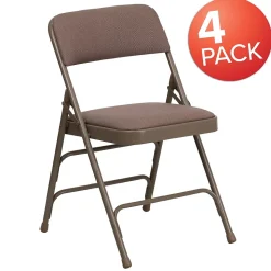 Flash Furniture Hercules Banquet/Reception Folding Fabric Chairs, Beige, 4/Pack (BELNICK INC (NSP))