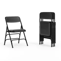 Flash Furniture HERCULES Vinyl Upholstered Reception Chair, Black, 4/Pack (HA-MC309AV-BK-GG)