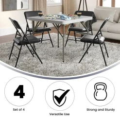 Flash Furniture HERCULES Vinyl Upholstered Reception Chair, Black, 4/Pack (HA-MC309AV-BK-GG)