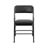 Flash Furniture HERCULES™ Curved Triple Braced Vinyl Armless Folding Chair, Black, 12/Pack (12HAMC309AVBK)