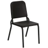 Flash Furniture HERCULES Series Plastic Stackable Melody Band/Music Chair, Black (HFMUSIC)