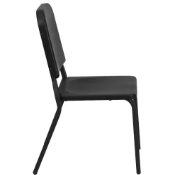 Flash Furniture HERCULES Series Plastic Stackable Melody Band/Music Chair, Black (HFMUSIC)