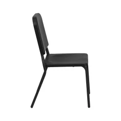 Flash Furniture HERCULES™ Polypropylene Stackable Melody Band/Music Chair, Black, 12/Pack