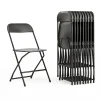 Flash Furniture HERCULES™ Plastic Armless Folding Chair, Black, 60/Pack