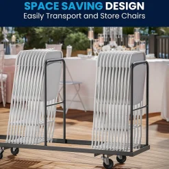 Flash Furniture HERCULES™ Plastic Armless Folding Chair, Premium White, 32/Pack