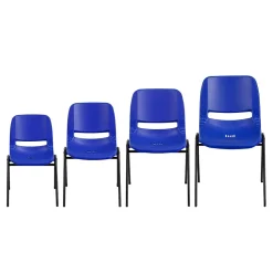 Flash Furniture HERCULES Series Plastic Shell Stack Chair, Blue/Black (RUTEO1BL)