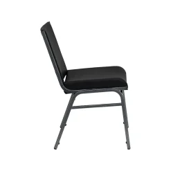 Flash Furniture HERCULES™ Vinyl Heavy Duty Stack Chair With Arms, Black, 20/Pack (20XU6015BKVYL)