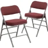 Flash Furniture HERCULES Series Fabric Folding Chair, Burgundy, 2/Pack (2AWMC320AFBG)