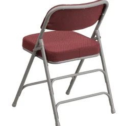 Flash Furniture HERCULES Series Fabric Folding Chair, Burgundy, 2/Pack (2AWMC320AFBG)