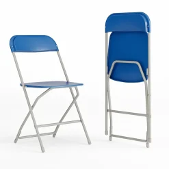 Flash Furniture HERCULES Series Plastic Banquet/Reception Chair, Blue, 2/Pack (2LEL3BLUE)