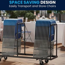 Flash Furniture HERCULES Series Plastic Banquet/Reception Chair, Blue, 2/Pack (2LEL3BLUE)