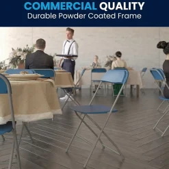 Flash Furniture HERCULES Series Plastic Banquet/Reception Chair, Blue, 2/Pack (2LEL3BLUE)