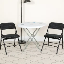 Flash Furniture HERCULES Series Fabric Banquet/Reception Chair, Black, 2/Pack (2AWMC309AFBLK)