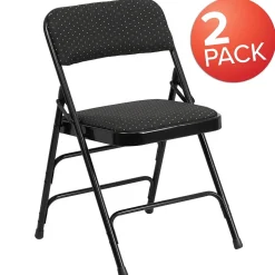 Flash Furniture HERCULES Series Fabric Banquet/Reception Chair, Black, 2/Pack (2AWMC309AFBLK)