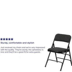 Flash Furniture HERCULES Series Fabric Banquet/Reception Chair, Black, 2/Pack (2AWMC309AFBLK)