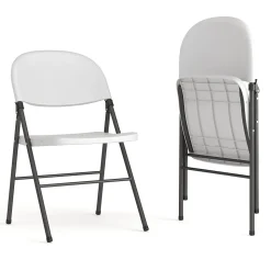 Flash Furniture HERCULES Series Plastic Folding Chair, White, 2/Pack (2DADYCD50WH)