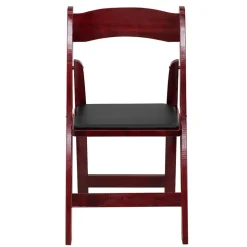 Flash Furniture HERCULES Series Wood Folding Chair, Mahogany/Black, 2/Pack (2XF2903MAHWOOD)