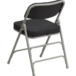 Flash Furniture HERCULES Series Fabric Folding Chair, Black, 2/Pack (2AWMC320AFBK)