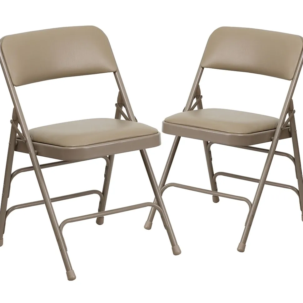 Flash Furniture HERCULES Series Vinyl Banquet/Reception Chair, Beige, 2/Pack (2HAMC309AVBGE)