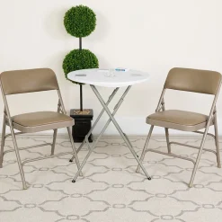 Flash Furniture HERCULES Series Vinyl Banquet/Reception Chair, Beige, 2/Pack (2HAMC309AVBGE)