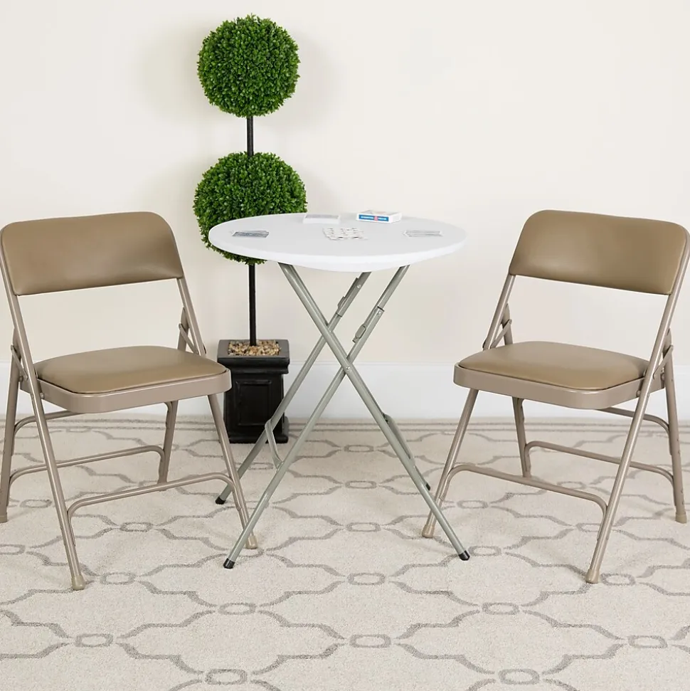 Flash Furniture HERCULES Series Vinyl Banquet/Reception Chair, Beige, 2/Pack (2HAMC309AVBGE)