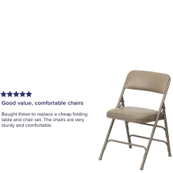 Flash Furniture HERCULES Series Vinyl Banquet/Reception Chair, Beige, 2/Pack (2HAMC309AVBGE)