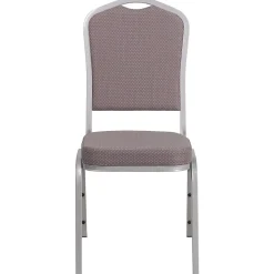 Flash Furniture HERCULES Series Fabric Stacking Banquet Chair, Gray Dot/Silver Frame (FDC01S6)