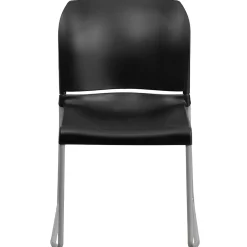 Flash Furniture HERCULES 8Full Back Stack Chairs W/Sled Base, Black, 20/Pack