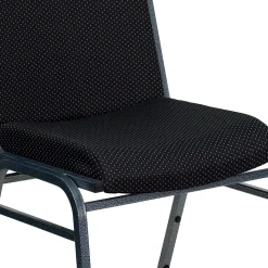 Flash Furniture HERCULES Series Fabric Heavy Duty Stack Chair, Black Dot, 4 Pack (4XU60153BK)