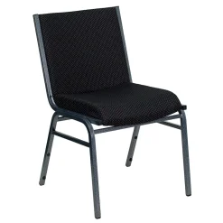 Flash Furniture HERCULES Series Fabric Heavy Duty Stack Chair, Black Dot, 4 Pack (4XU60153BK)