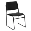 Flash Furniture HERCULES Vinyl Stacking Chairs W/Sled Base, Black, 30/Pack