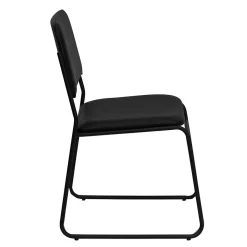 Flash Furniture HERCULES Vinyl Stacking Chairs W/Sled Base, Black, 30/Pack