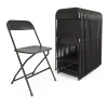 Flash Furniture HERCULES™ Plastic Armless Folding Chair, Black, 20/Pack