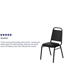 Flash Furniture HERCULES Series Vinyl Banquet Stacking Chair, Black, 4 Pack (4FDBHF2BKVYL)