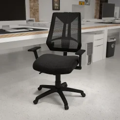 Flash Furniture Ivan Ergonomic Mesh Swivel High Back Multifunction Task Office Chair, Black (HL0017)