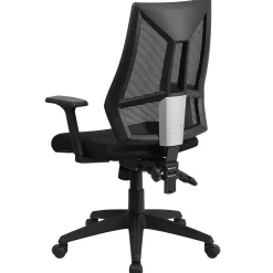 Flash Furniture Ivan Ergonomic Mesh Swivel High Back Multifunction Task Office Chair, Black (HL0017)