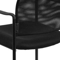 Flash Furniture Jana Mesh Stackable Side Chair with Arms, Black (GO5162)